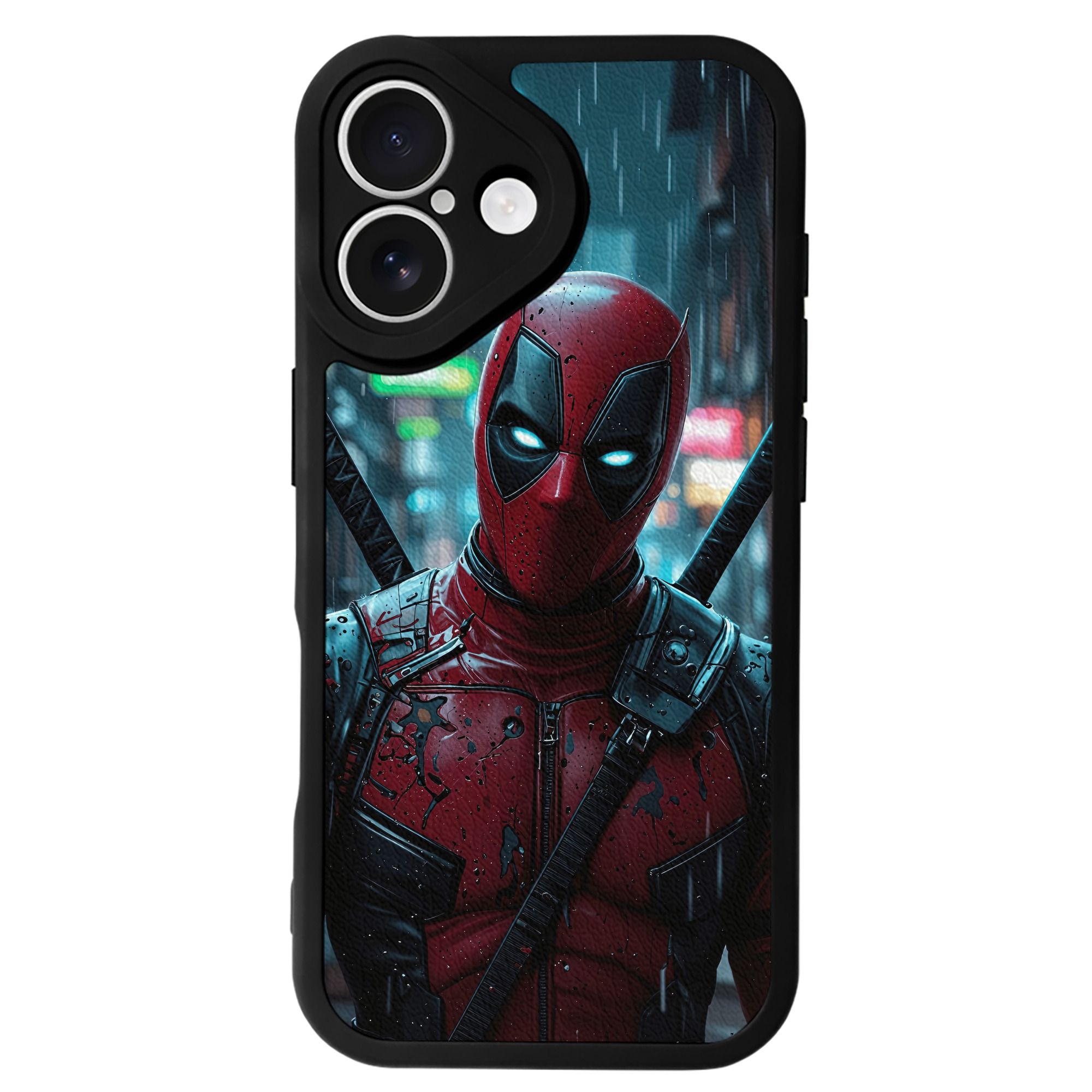 （画像用） Deadpool デッドプール 【iPhone 16シリーズ対応】シリコンスマホケース（レザー調） 材質：シリコン